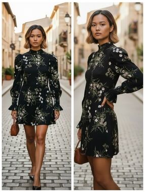 Reformation Archie Mini Dress In Veuve